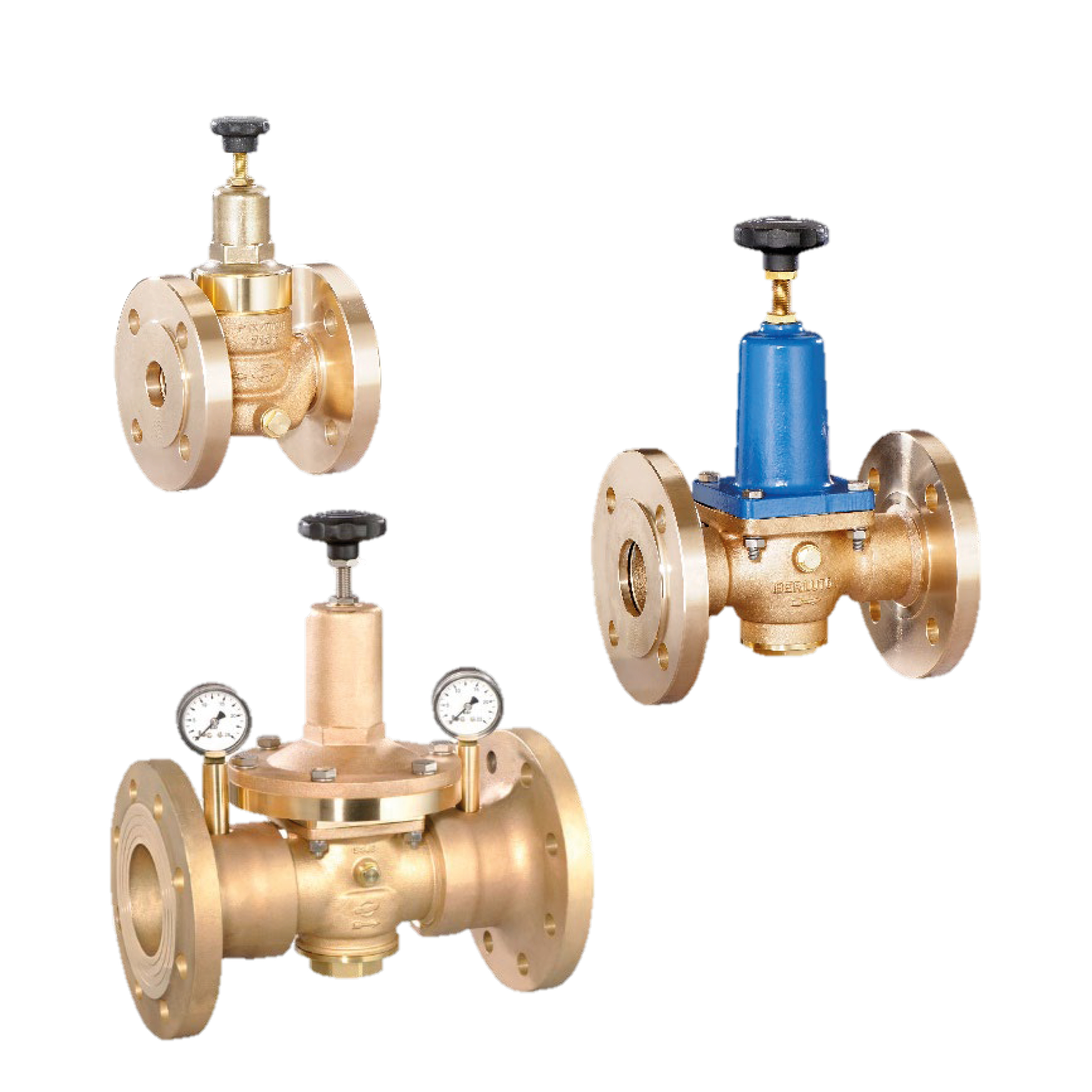 Berluto - Selvopererte trykkreduksjonsventiler / Pressure reducing valve (PRV) / Pressure control valve (PCV)